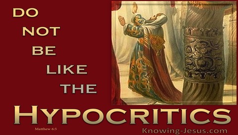 Matthew 6:5 Do Not Be Like The Hypocritics (gold)